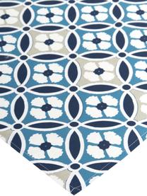 Mantel Fandango antimanchas de teflón, 100% poliéster con revestimiento de teflón, Azul, beige, De 8 a 10 comensales (An 135 x L 280 cm)