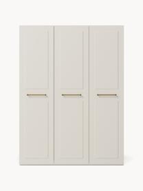 Modularer Drehtürenschrank Charlotte, 150 cm Breite, mehrere Varianten, Korpus: Spanplatte, melaminbeschi, Griffe: Messing Dieses Produkt wi, Beige, Classic Interior, B 150 x H 236 cm