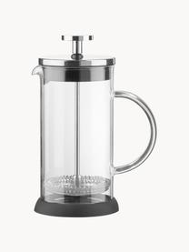 French Press Kaffeebereiter Brewster, Kanne: Borosilikatglas, Transparent, Silberfarben, Schwarz, Ø 14 x H 22 cm