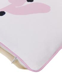 Funda de cojín de algodón ecológico Careen, 100% algodón ecológico con certificado GOTS, Blanco, rosa, An 45 x L 45 cm