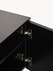 Tv-meubel Elona, Mat zwart, B 180 x H 55 cm