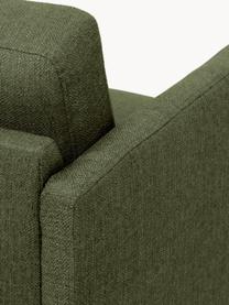 Sofa Fluente (3-Sitzer) mit Metall-Füßen, Bezug: 100% Polyester Der hochwe, Gestell: Massives Kiefernholz, FSC, Füße: Metall, pulverbeschichtet, Webstoff Dunkelgrün, B 196 x T 85 cm