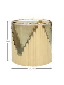 Portavelas Bixbite, Vaso, Tonos beige, dorado, Ø 10 x Al 11 cm