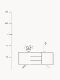 Metall-Tischlampe Almo, Lampenschirm: Metall, pulverbeschichtet, Hellbeige, Ø 17 x H 44 cm