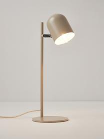 Metalen tafellamp Almo, Lampenkap: gepoedercoat metaal, Lichtbeige, Ø 17 x H 44 cm