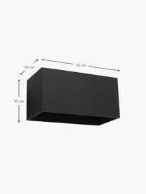 Wandlamp Geo Maxi, Lampenkap: aluminium, Zwart, B 20 x H 10 cm