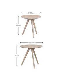 Table d'appoint Yumi, 2 élém., Brun clair gris délavé, Lot de différentes tailles