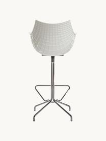 Otočná barová stolička Meridiana, Lomená biela, odtiene striebornej, Š 55 x V 107 cm