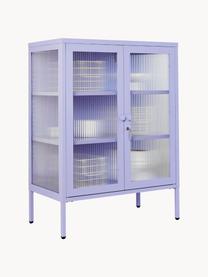 Metall-Vitrine The Mixer mit geriffeltem Glas, Lavendel, B 75 x H 100 cm