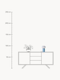 Kleine tafellamp Deany, Lampenkap: glas, Lampvoet: gecoat metaal, Lichtblauw, wit, Ø 20 x H 27 cm