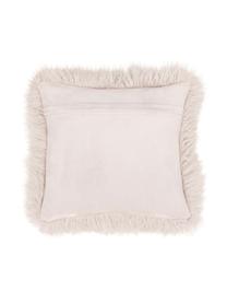 Housse de coussin 40x40 rose imitation fourrure frisée Morten, Rose, larg. 40 x long. 40 cm