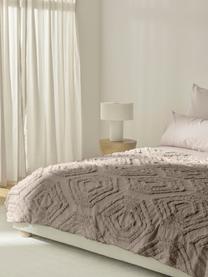 Bedsprei Faye met getufte decoratie, 100% katoen, Beige, B 240 x L 260 cm (voor bedden tot 200 x 200 cm)