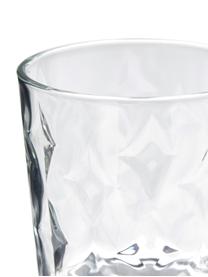 Vasos con relieve Clear, 6 uds., Vidrio, Transparente, Ø 9 x Al 10 cm