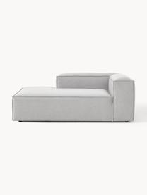 Chaise longue hoekmodule Lennon, Bekleding: 100% polyester De slijtva, Frame: massief grenenhout, multi, Poten: kunststof Dit product is , Geweven stof grijs, B 119 x D 180 cm, hoekdeel links