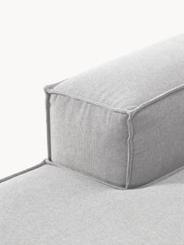 Chaise longue hoekmodule Lennon, Bekleding: 100% polyester De slijtva, Frame: massief grenenhout, multi, Poten: kunststof Dit product is , Geweven stof grijs, B 119 x D 180 cm, hoekdeel links