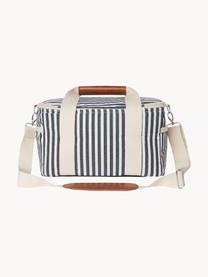 Borsa termica Retro, 40% cotone, 40% poliestere, 15% PVC riciclato, 5% pelle, Bianco crema, antracite, Larg. 32 x Alt. 20 cm