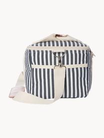 Borsa termica Retro, 40% cotone, 40% poliestere, 15% PVC riciclato, 5% pelle, Bianco crema, antracite, Larg. 32 x Alt. 20 cm