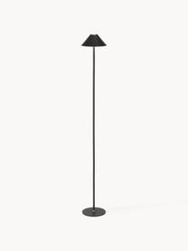 Kleine mobiele LED vloerlamp Hygge, dimbaar, Metaal, gecoat, Zwart, H 134 cm