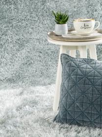 Tapis shaggy gris clair poils longs Lea, Gris