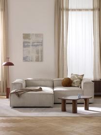 Sofá rinconera modular de pana Lennon, Tapizado: pana (92% poliéster, 8% p, Estructura: madera de pino maciza, ma, Patas: plástico Este producto es, Pana beige claro, An 238 x F 180 cm, chaise longue izquierda