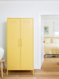Petite armoire The Twinny, Acier, revêtement par poudre, Jaune pâle, larg. 85 x haut. 183 cm
