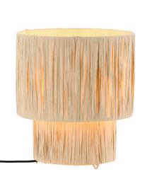 Stolní lampa z papíru v boho stylu Luna, Béžová, Ø 22 cm, V 25 cm