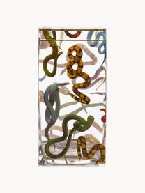 Jarrón de vidrio Snakes, 30 cm, Jarrón: vidrio, Borde: oro, Snakes, An 15 x Al 30 cm