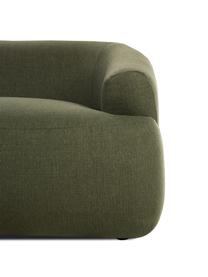 Modulaire chaise longue Sofia in groen, Bekleding: 100% polypropyleen De sli, Frame: massief grenenhout, spaan, Poten: kunststof, Geweven stof groen, B 340 x D 95 cm