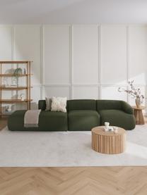 Modulaire chaise longue Sofia in groen, Bekleding: 100% polypropyleen De sli, Frame: massief grenenhout, spaan, Poten: kunststof, Geweven stof groen, B 340 x D 95 cm