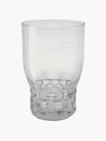 Verres à eau avec surface texturée Jellies, 4 pièces, Plastique, Transparent, Ø 9 x haut. 13 cm, 460 ml