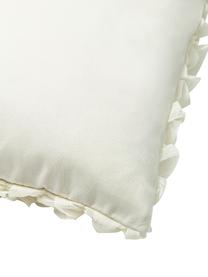 Kissenhülle Rosalia mit Rüschen, Vorderseite: 100 % Polyester, Rückseite: 100 % Baumwolle, Cremeweiß, B 45 x L 45 cm