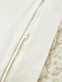 Kussenhoes Rosalia met franjes in ivoorkleurig, Wit, B 45 x L 45 cm