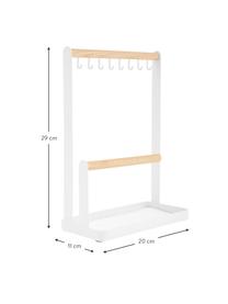 Schmuckhalter Tosca, Stange: Holz, Weiß, Helles Holz, B 20 x H 29 cm