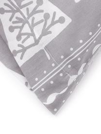 Funda de almohada Nordic Trees, Algodón, Gris, blanco, An 50 x L 110 cm