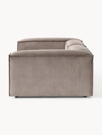 Modulares Sofa Lennon (3-Sitzer) aus Cord, Bezug: Cord (92 % Polyester, 8 %, Gestell: Massives Kiefernholz, Spe, Cord Taupe, B 238 x T 119 cm