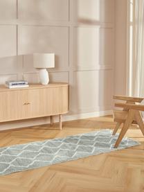 Hochflor-Läufer Velma in Grau/Creme, Flor: 100% Polypropylen, Grau, Cremeweiss, B 80 x L 250 cm