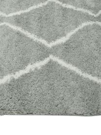 Tapis de couloir moelleux à poils longs Velma, Gris, blanc crème, larg. 80 x long. 250 cm