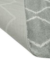 Passatoia a pelo lungo color grigio/crema Velma, Retro: 78% juta, 14% cotone, 8% , Grigio, bianco crema, Larg. 80 x Lung. 250 cm