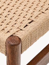 Banc en bois de chêne Zaide, Beige, chêne foncé, larg. 120 x prof. 45 cm