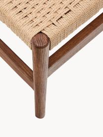 Banc en bois de chêne Zaide, Beige, chêne foncé, larg. 120 x prof. 45 cm