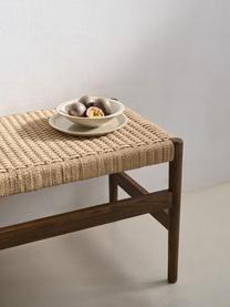 Banc en bois de chêne Zaide, Beige, chêne foncé, larg. 120 x prof. 45 cm