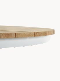 Table de jardin ronde en bois de teck Hard & Ellen, tailles variées, Teck, blanc, Ø 110 x haut. 73 cm