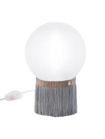 Lampada da tavolo piccola dimmerabile Atmosfera Fringe, Paralume: metacrilato, Opalflex Bas, Grigio, bianco, Larg. 20 x Alt. 30 cm