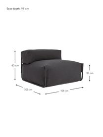 Garten-Loungesessel Square, Bezug: Polyester, Polypropylen, , Gestell: Aluminium, lackiert, Schwarz, B 101 x T 101 cm