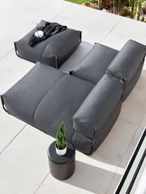 Ogrodowy fotel wypoczynkowy Square, Tapicerka: poliester, polipropylen, , Stelaż: aluminium lakierowane, Czarny, S 101 x G 101 cm