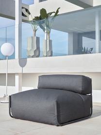 Tuin loungefauteuil Square, Bekleding: polyester, polypropyleen,, Frame: gelakt aluminium, Zwart, B 101 x D 101 cm