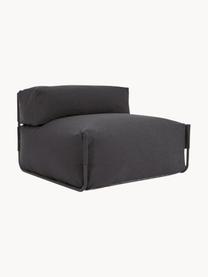 Tuin loungefauteuil Square, Bekleding: polyester, polypropyleen,, Frame: gelakt aluminium, Zwart, B 101 x D 101 cm