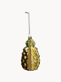 Addobbo per albero Pineapple, Vetro, Giallo, dorato, verde, Larg. 5 x Alt. 11 cm