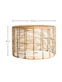 Tavolino da salotto in rattan Blinis, Rattan, Beige, Ø 58 x Alt. 38 cm