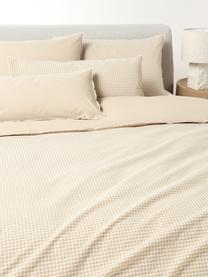 Funda nórdica de sirsaca Davey, Beige, blanco, Cama 90 cm (155 x 220 cm)